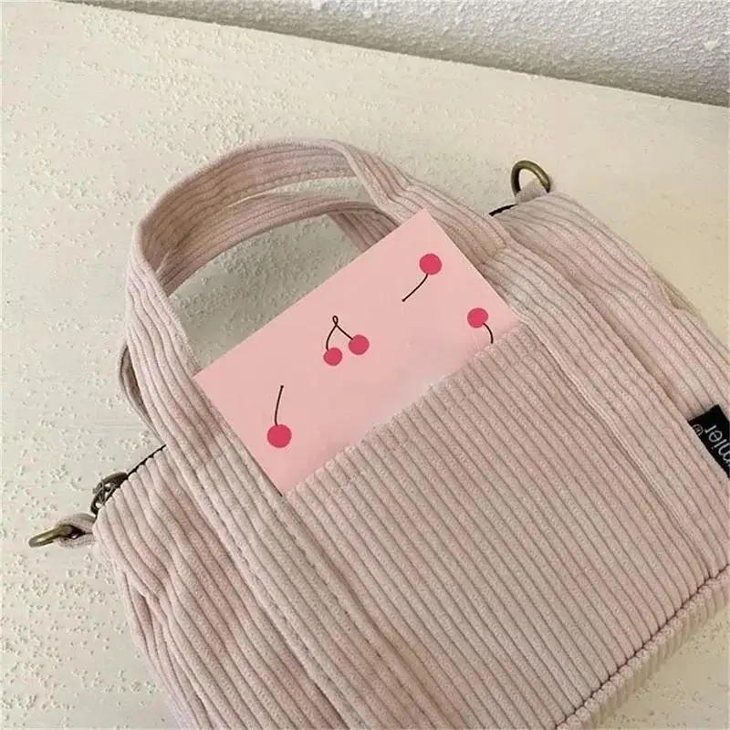 Frauen Mini Umhängetasche Cord Schulter Tasche Weibliche Leinwand Handtasche Zipper Totes Damen Casual Geldbörse Stoff Beutel Für Mädchen – Detail 8