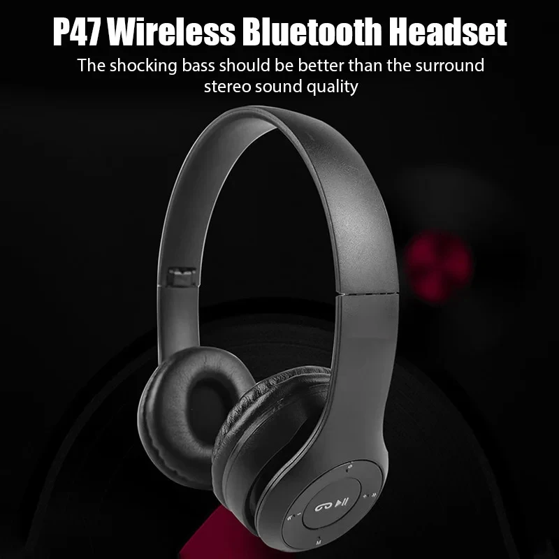 Stereo P47 Headset 5.0 Bluetooth Headset Folding P Series Wireless Sports Game Headset Wireless Headphone Sport Earphones