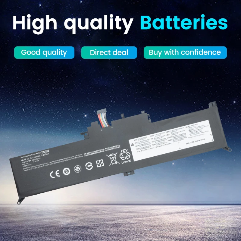 New 01AV433 00HW027 Laptop Battery for Lenovo ThinkPad Yoga 260 370 X380 01AV432 01AV434 00HW026 SB10K97589 Wholesale