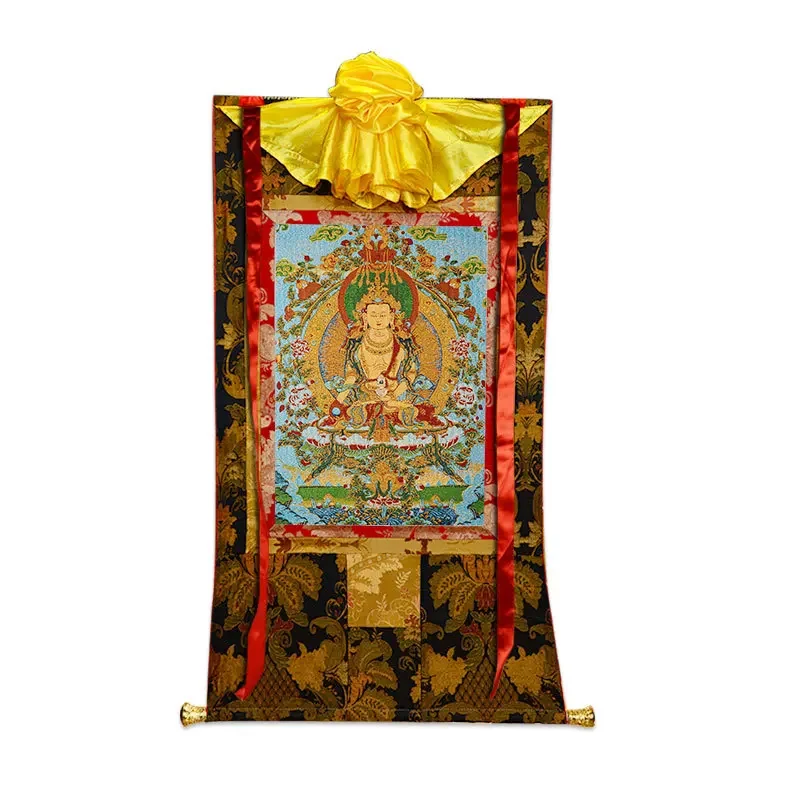 

Buddha statue of King Jizang Bodhisattva, household, interior entrance decoration painting, Nepalese hand embroidered woven
