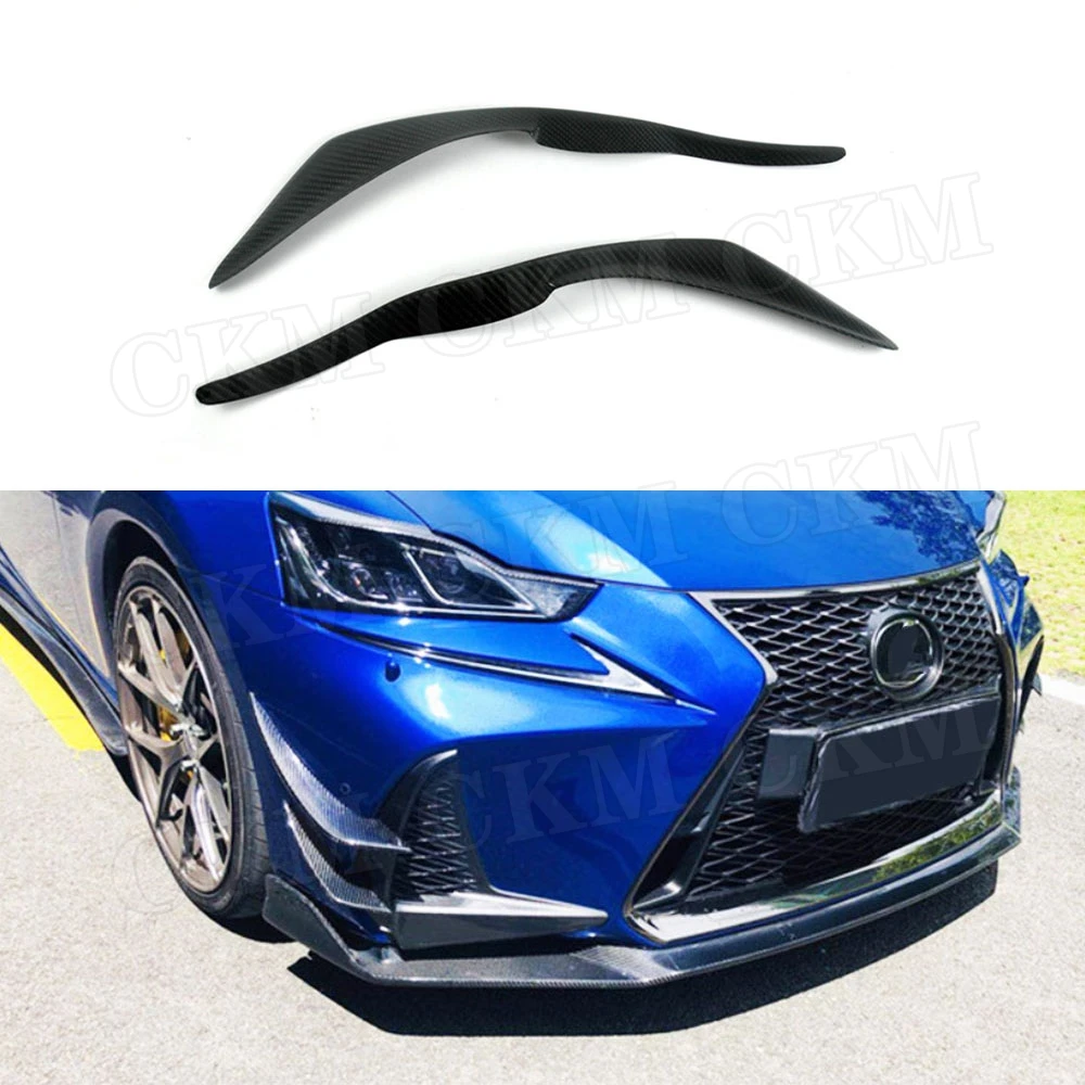 

CKMUUER For LEXUS IS300 IS350 F Sport Sedan 2017 2018 2019 Carbon Fiber Material Front Headlight Covers