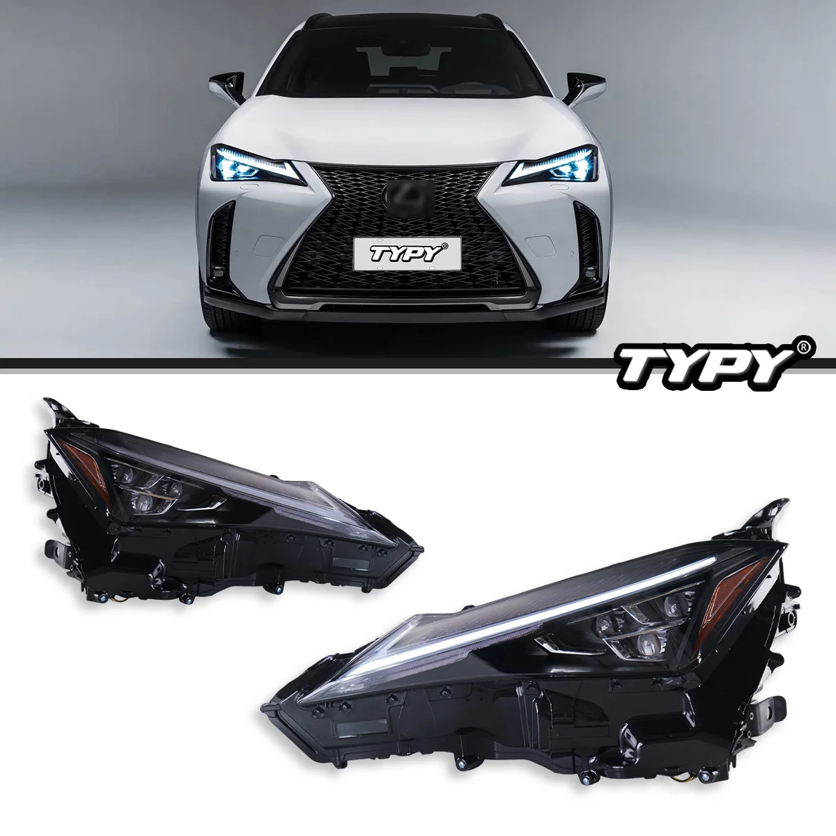 

Автомобильные фары TYPY для Lexus Ux 2019-2025, светодиодные фары для проектора, дневные ходовые огни, автомобильные аксессуары