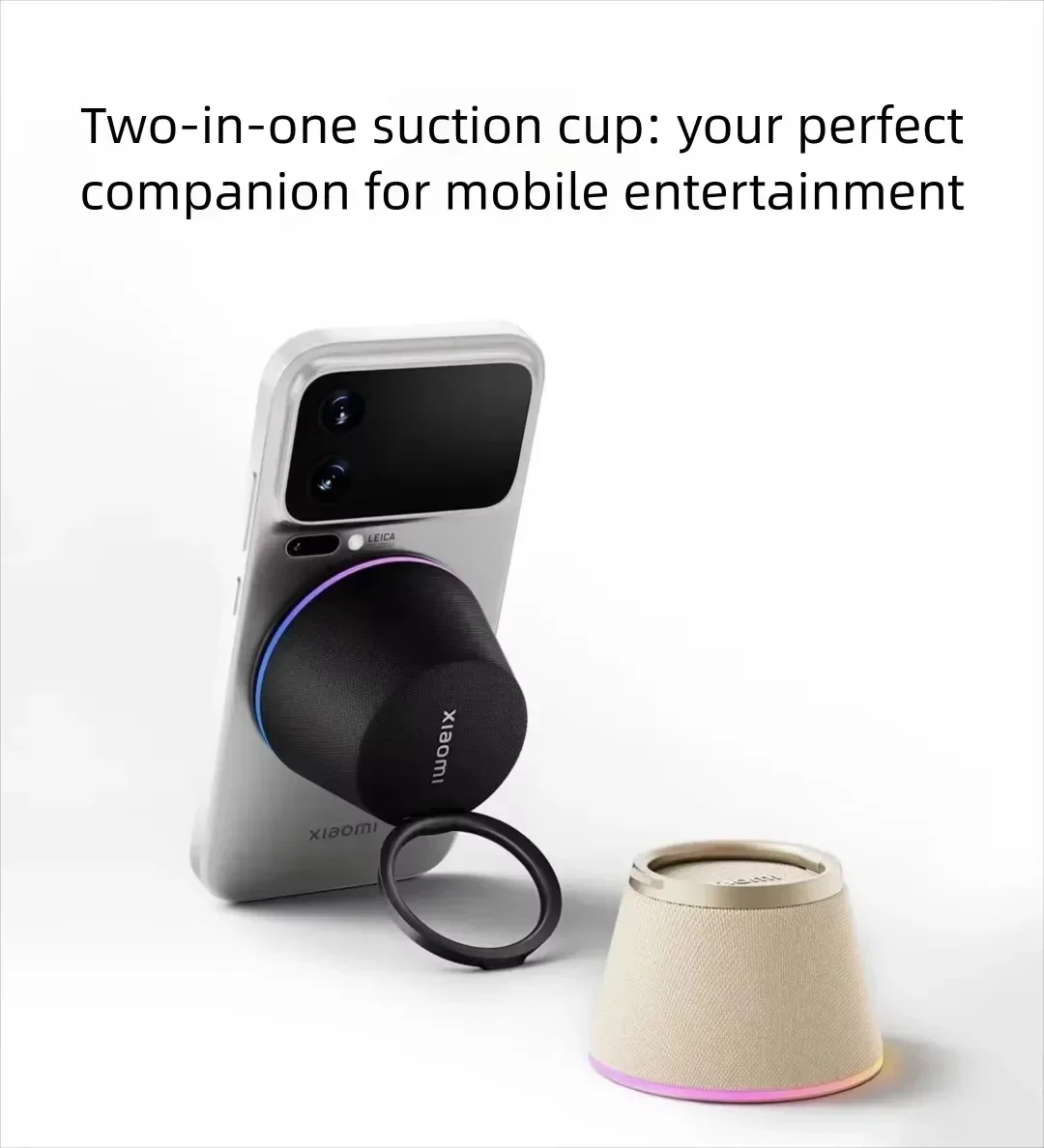 Xiaomi Bluetooth Speaker Magnetic RGB Lighting Portable BT6.0 Mini Bass Sound Box Outdoor Speaker Phone Holder