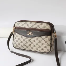 Old Flower Bag New High-capacity Women's Diagonal Cross Brand Mother Bag Middle-aged Handbag Four Layer Mobile Phone Purse