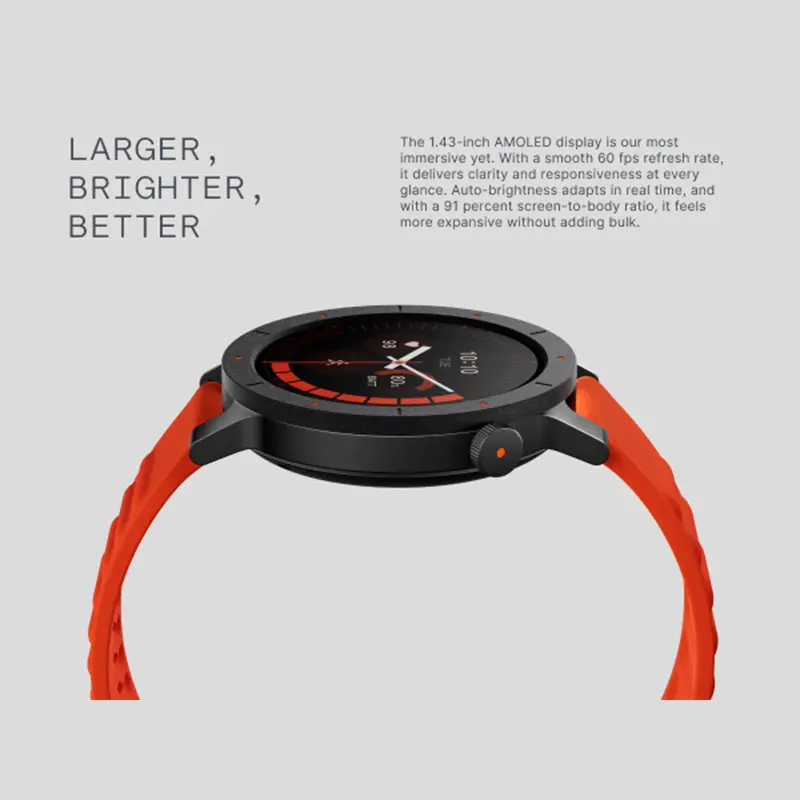 ساعة ذكية Nothing CMF Watch 3 Pro الإصدار العالمي بشاشة AMOLED مقاس 1.43 بوصة، 131 وضع رياضي، مراقب الأكسجين في الدم، نظام تحديد المواقع المزدوج، مكالمات بلوتوث - 5