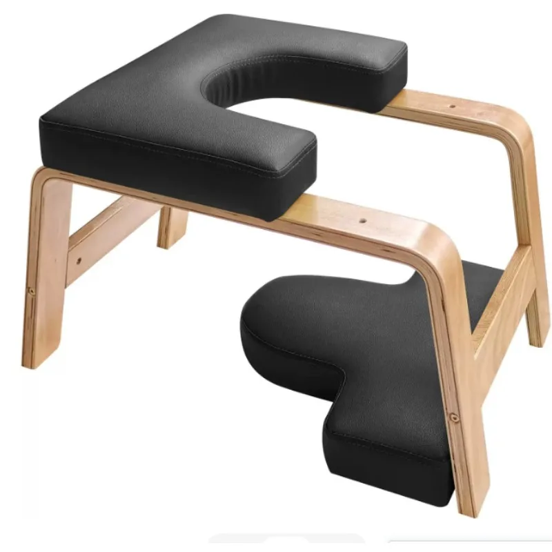 Chair for Relieving Fatigue & Body Shaping · Yoga Headstand Bench Solid Birch Wood Yoga Inversion Chair for Yoga Training