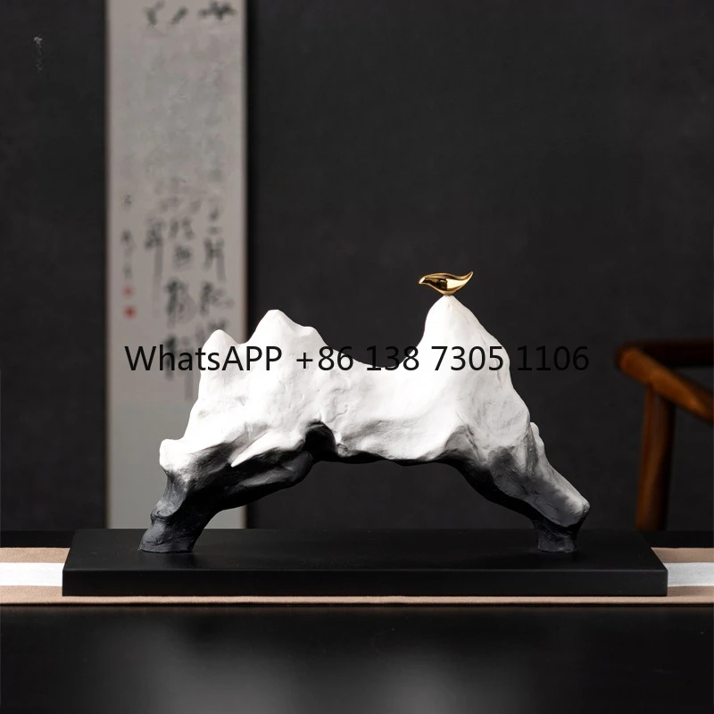 

Антикварная рокарийная птица в китайском стиле, украшение в стиле дзен, гостиная, вход, клуб отеля B & B