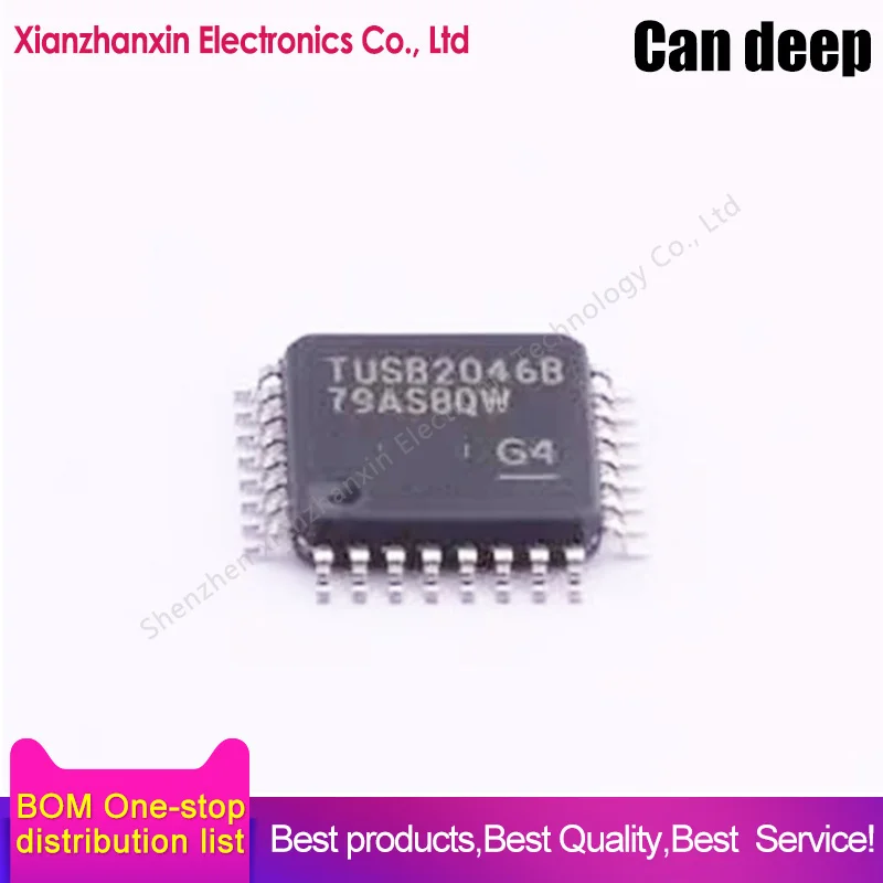 1~5pcs/lot TUSB2046BVFR TUSB2046B QFP32 Hub controller chip