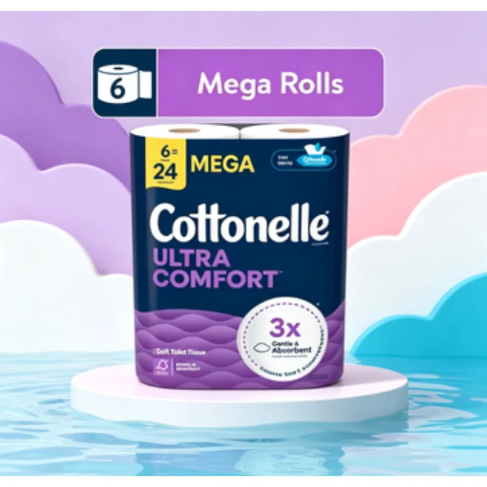 Cottonelle Ultra Comfort Toilet Paper, 6 Mega Rolls