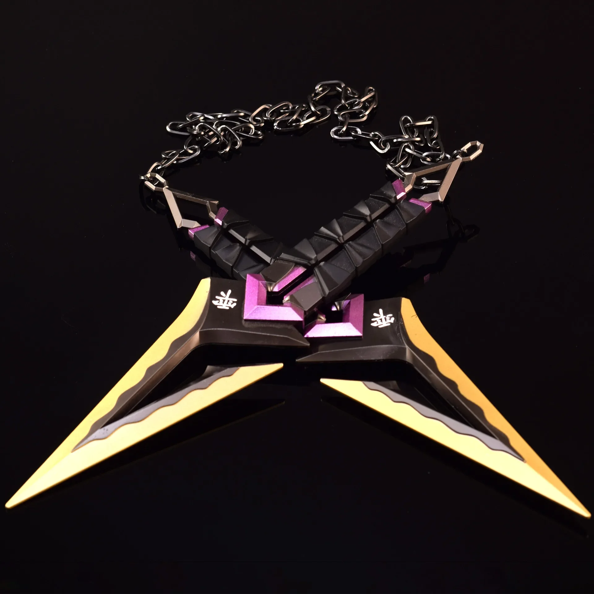 22Cm Goud Kuronami Geen Yaiba Valorant Game Perifere Kunai Model Alle Metalen Mes Zwaard Cosplay Prop Ornamenten Kinderspeelgoed