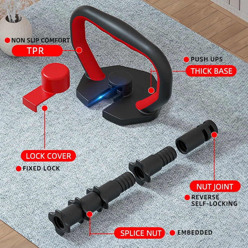 Push-up Base Kettlebell Grip Adjustable Weight Plates Arm Strength Dumbbell Universal Dumbbell Plate Kettlebell Handle