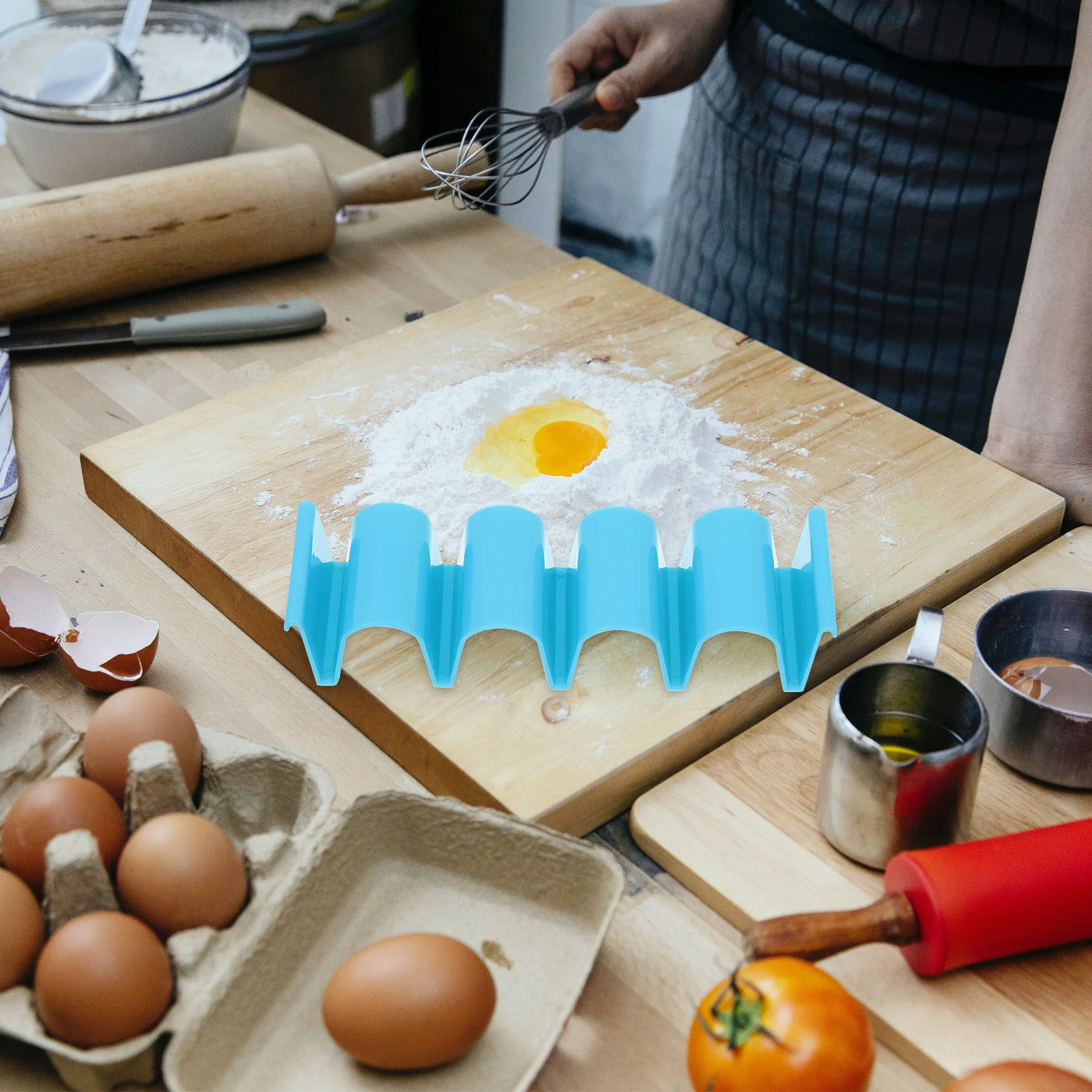 

4Pcs Multi-Function Plastic Taco Stand Kitchen Holder for Pancakes Hot Dogs Chicken Rolls Restaurant Home Use