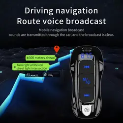 Modulador de Radio FM con Bluetooth para coche, transmisor inalámbrico, reproductor Mp3, manos libres, Cargador USB de carga rápida