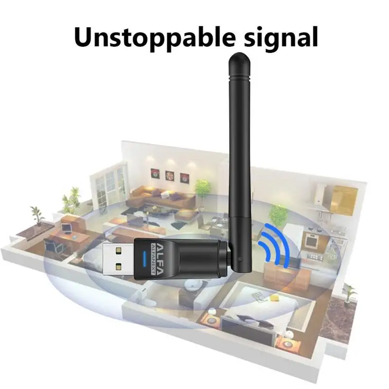 Беспроводная сетевая карта ALFA Ralink MT7601, 150 Мбит/с, мини USB 2,0, Wi-Fi адаптер, антенна для ПК, LAN 802,11 b/g/n, Wi-Fi приемник, ключ