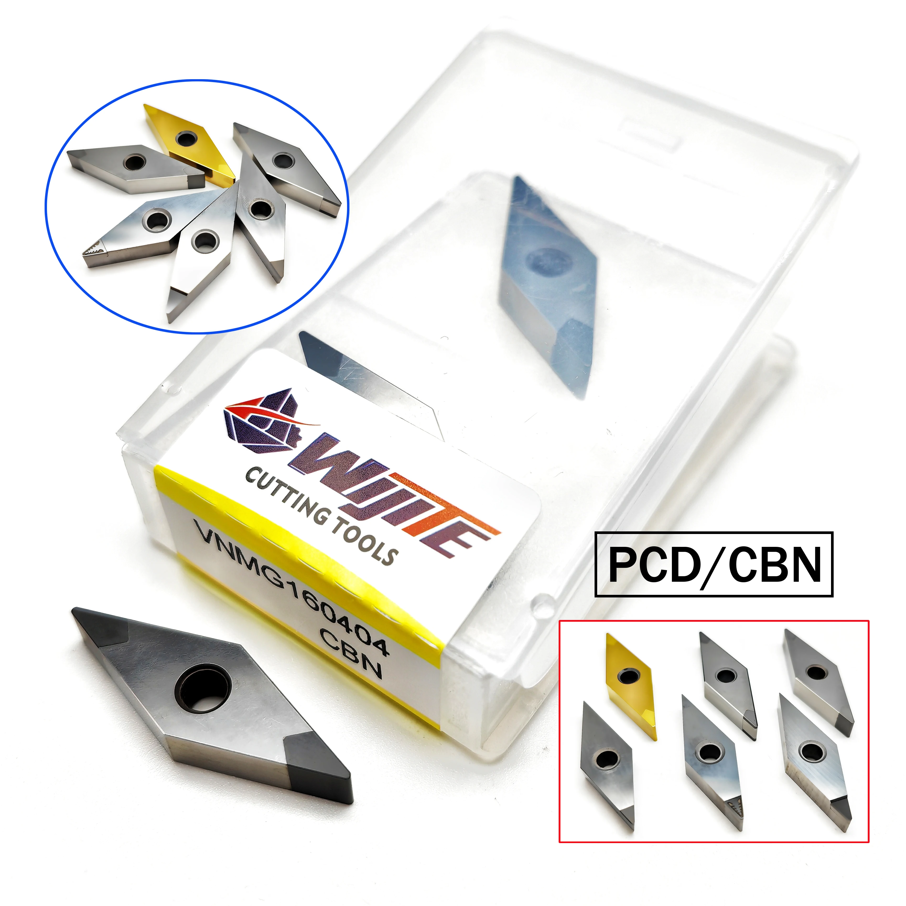 VNMG VNGA 160404 08 12 PCD Tool Is Used For Aluminum Copper And Carbon Fiber. CBN Tools Are Used For Processing Hard Ste