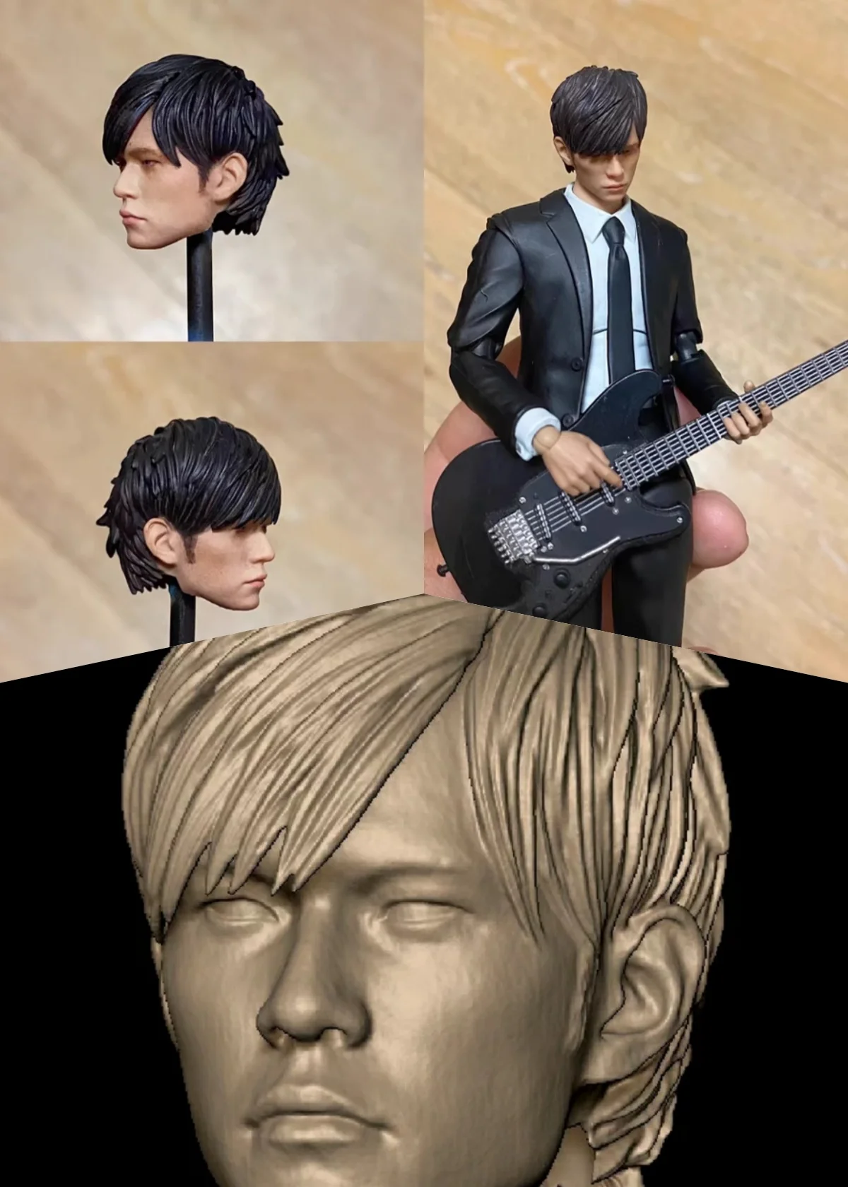 【30days Made】1/12 Scale Male Soldier Mandarin Pop Singer Zhou Painted Unpainted Head Sculpt For 6''Action Figure Model Fit Shf