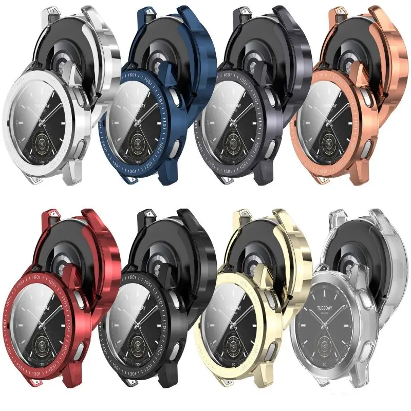 Plating Case para Xiaomi Watch S3, Smart Strap, Soft Protector Shell, All-around Bumper, Capa Protetora, Acessórios Mi Watch