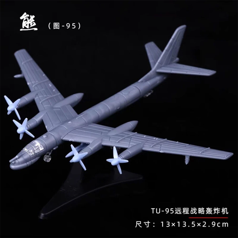 Mini Puzzle Building Toys Russia TU-95 Bomber TY-95 Airplane Assembly Plastic Model Puzzle Building Figure for Military Fans