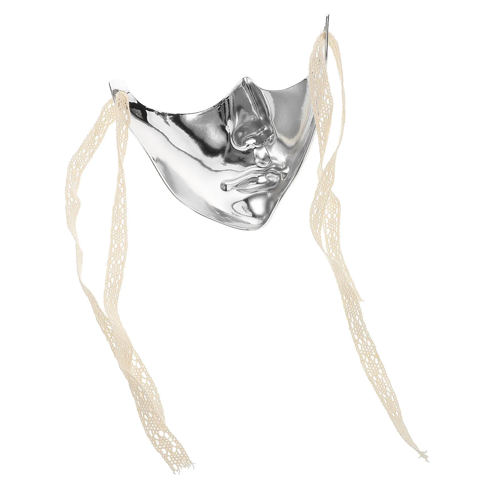 Máscara de media cara de estilo mecánico, cubierta de mascarada de plástico Punk para hombres y mujeres, fiesta, Carnaval, Cosplay, Mardi Gras, club nocturno