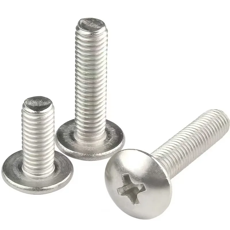 10/50X M2 M2.5 M3 M4 M5 M6 M8 304 A2-70 stainless steel JISB1111T Phillips Truss Head Large Flat Round Cross Screw Bolt L=3-80mm