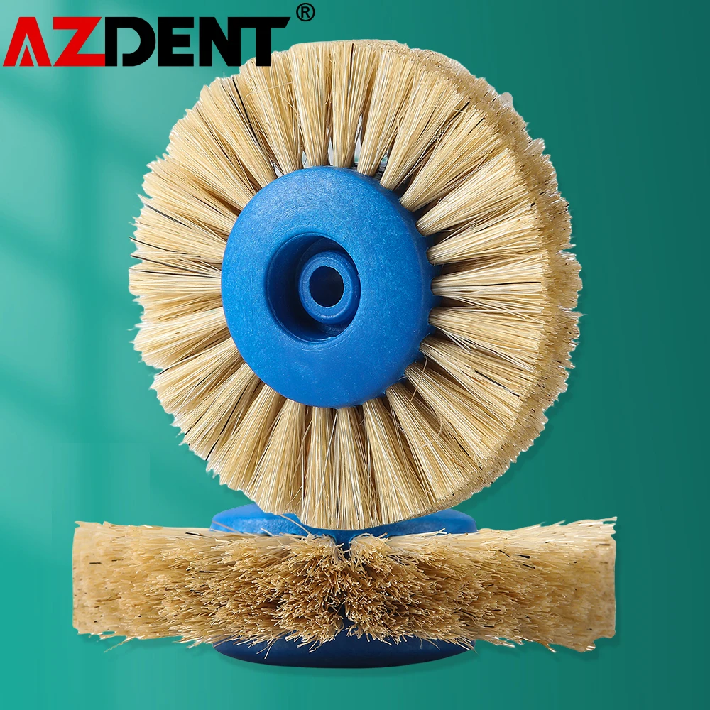 

1 шт., щетка для полировки стоматологической лаборатории Azdent, белая щетина, 4 ряда, щетки для полировки, лабораторные инструменты, материалы 80 мм, Odontologia