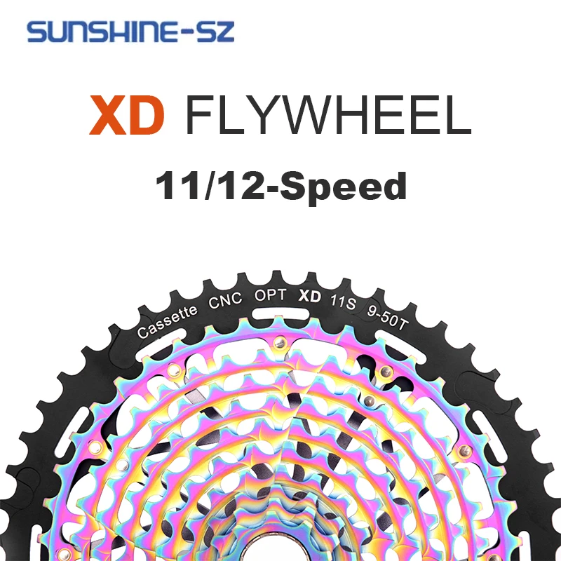 Mountain Bicycle Freewheel 11/12Speed 9-42/46/50T XD 380g Ultralight CNC Steel Cassette Bike Flywheel  Rainbow