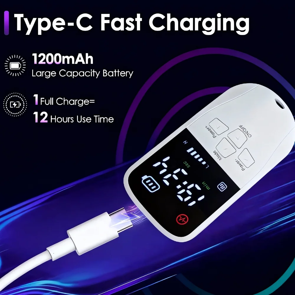Sleep Aid Device CES Stimulation Therapy 1200mAh Rechargeable Ear Clip Type Relieve Anxiety Mitigation Fast Sleep Instrument