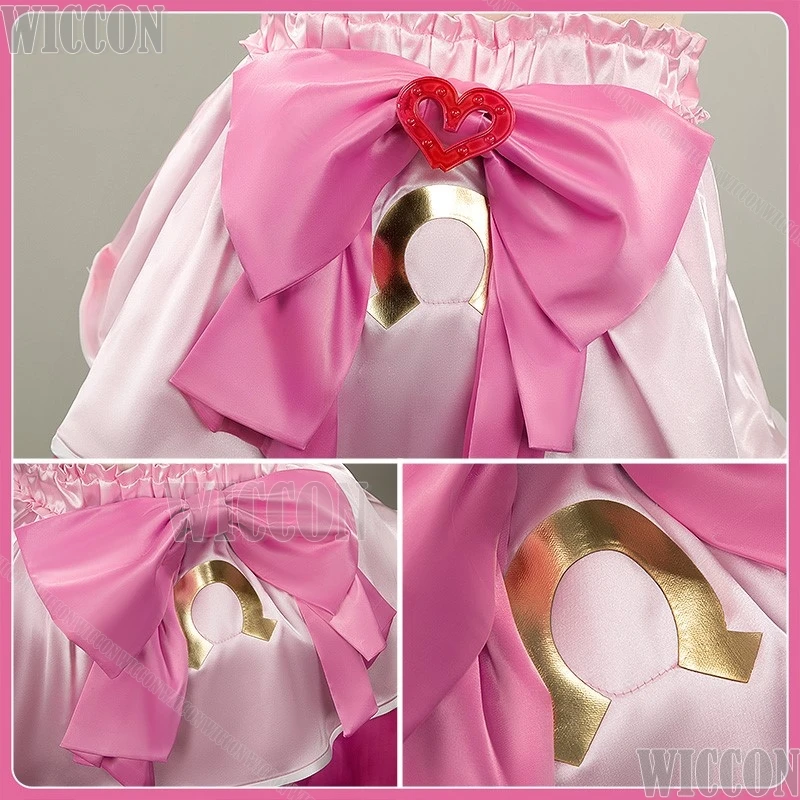 لعبة Umamusume: Pretty Derby Still in Love Cosplay 4.5 Anniversary Pink Dress Team Jersey Wig Woman Halloween Comic Con Festival #5