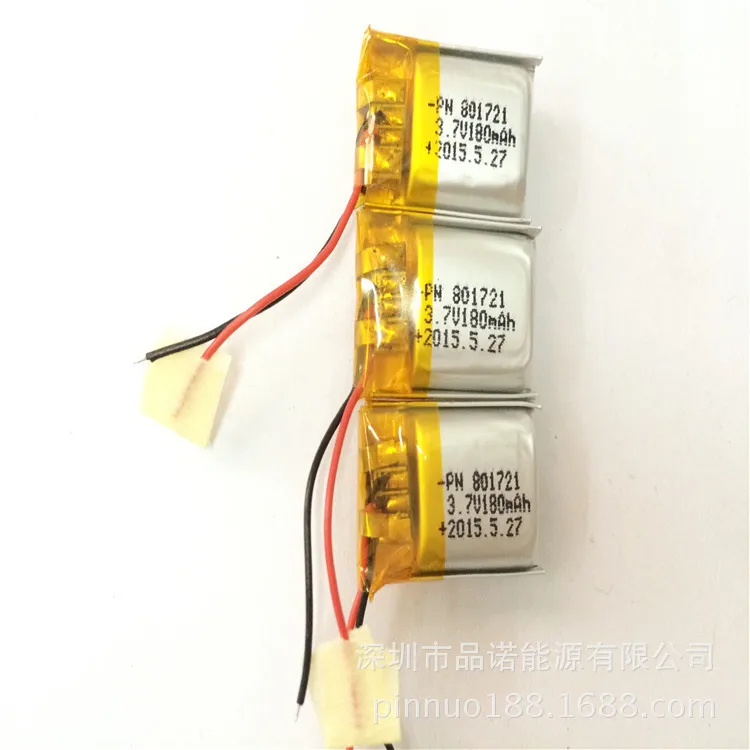 buy more will cheap tail lamp lithium battery 801721-180mah LDE gift lamp battery 501220-80mah sound with protection board