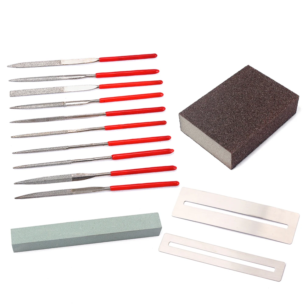 

14 Pcs Grinding Stone Set Instrument Tool Small Safe Guitar Frets Polishing Bass Repair Nut File