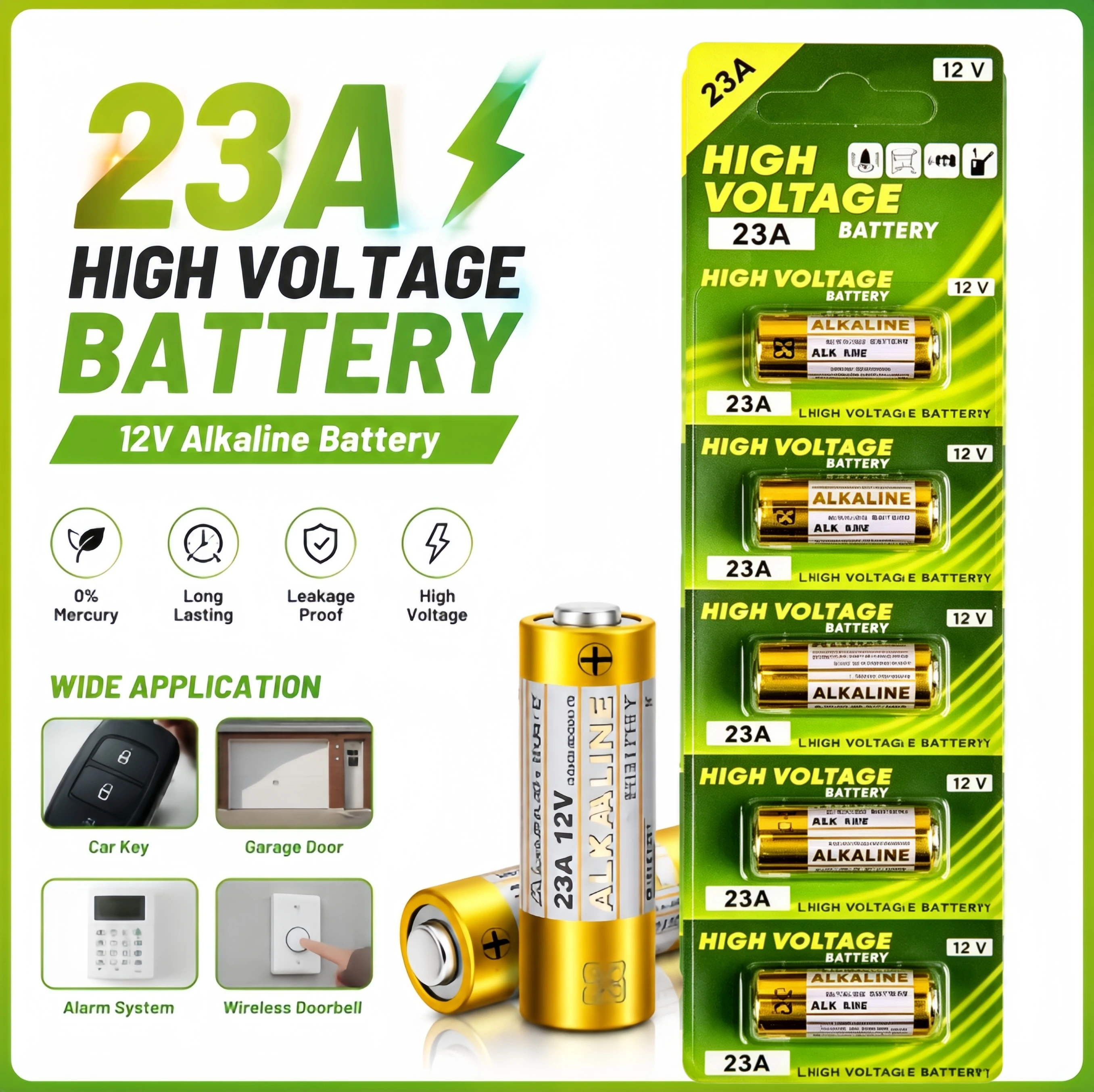 NEW 12V 23A Alkaline Battery A23 E23A K23A L1028 58mAh 5-60PCS For Doorbell, Remote Control, Toys, Flashlight