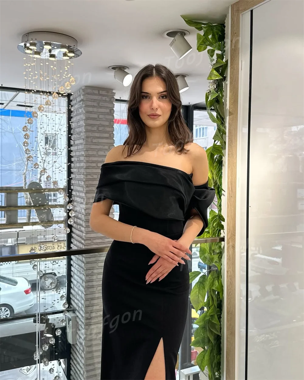 Toofgon elegante fosco cetim sereia vestidos de noite sauditas para mulheres vestido de baile personalizado um ombro vestidos de festa formais 2025