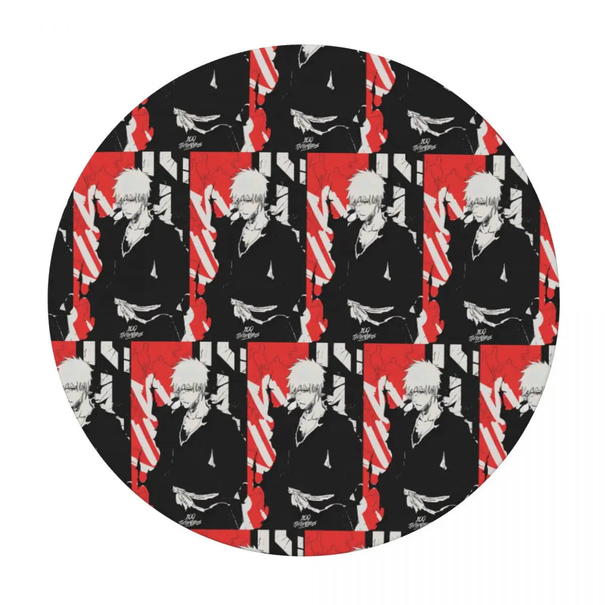 Ichigo Kurosaki Anime Bleach Waterproof Round Tablecloth Oilproof Table Cloth for Kitchen Events Dining Table Cover