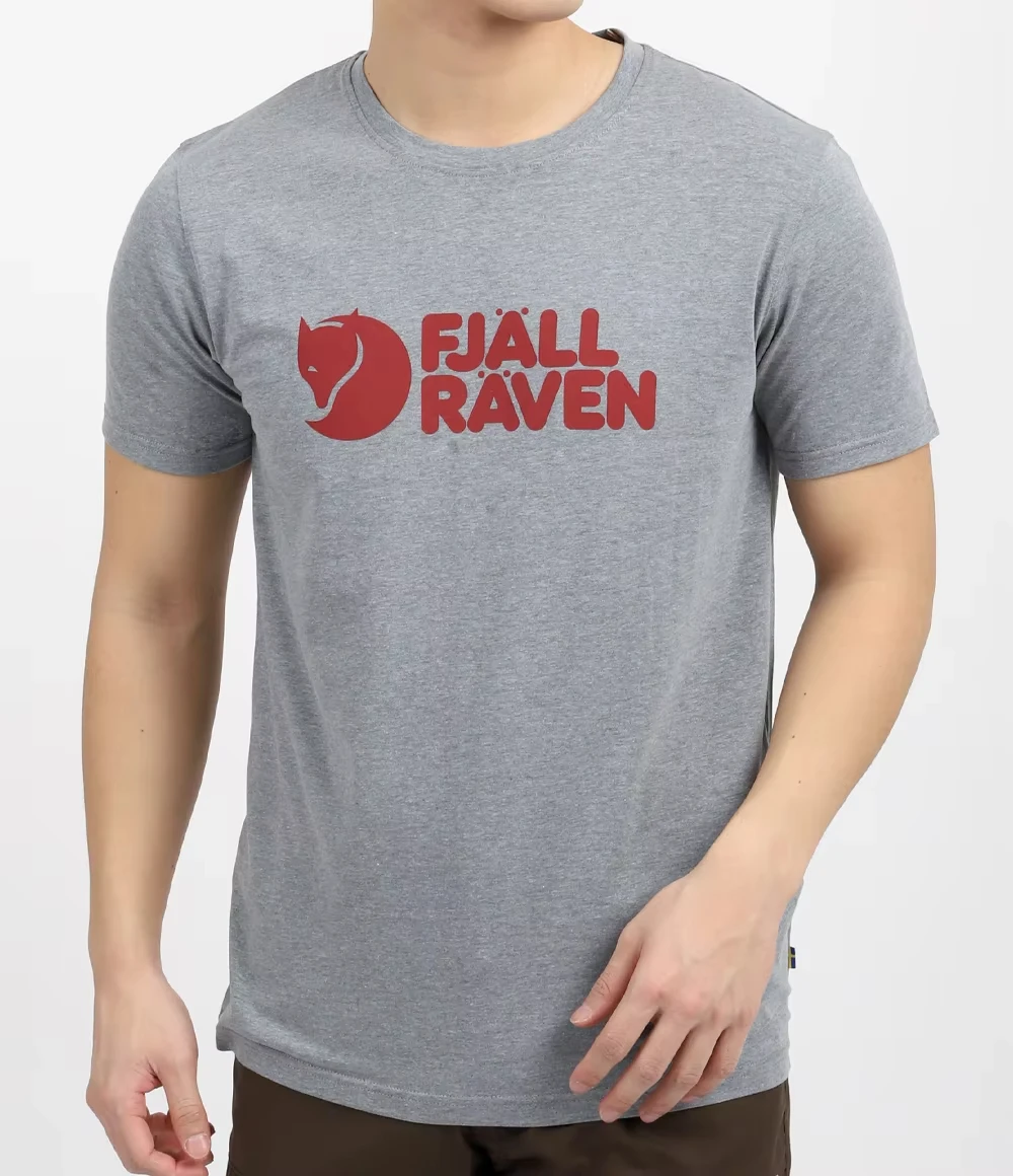 قمصان رجالية ماركة FJALLRAVEN القطب الشمالي الثعلب الكلاسيكية شعار طباعة عالية الجودة عادية طاقم الرقبة قصيرة الأكمام فضفاضة تي شيرت رياضي بلايز