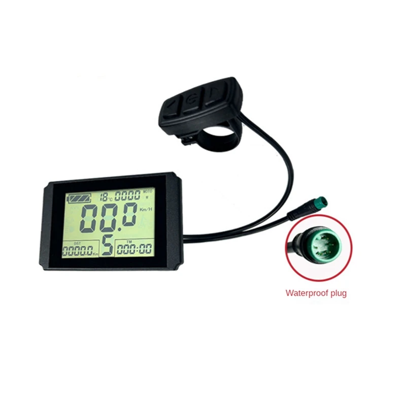 KT-LCD10H Display Ebike Meter With 5Pins 24V/36V/48V For KT Controller Kit Ebike Parts