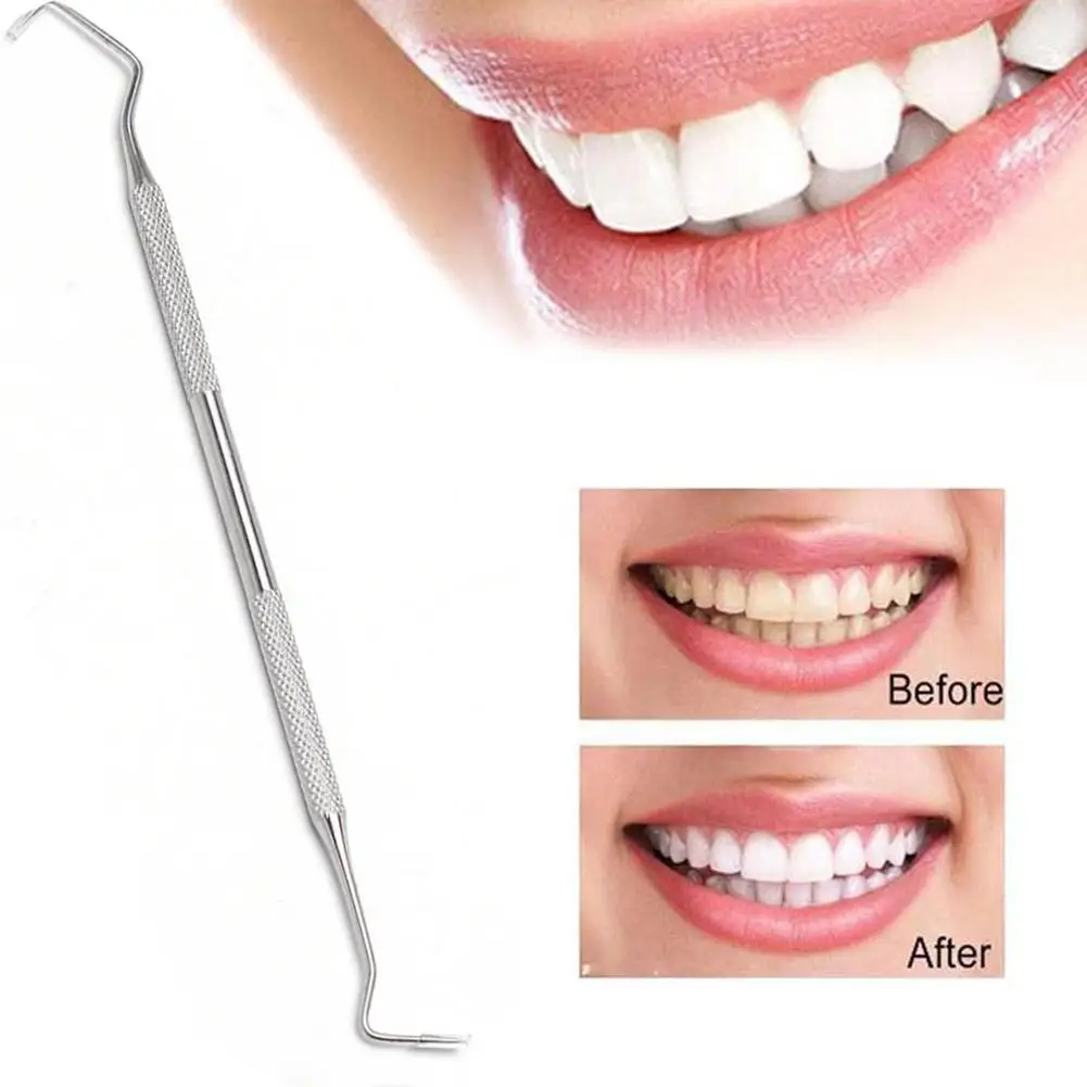 Dentist Clean Tools Stainless Steel Dentist Clean Tools Double Probe Sickle Hoe Tooth Cleaner Dental Care Products