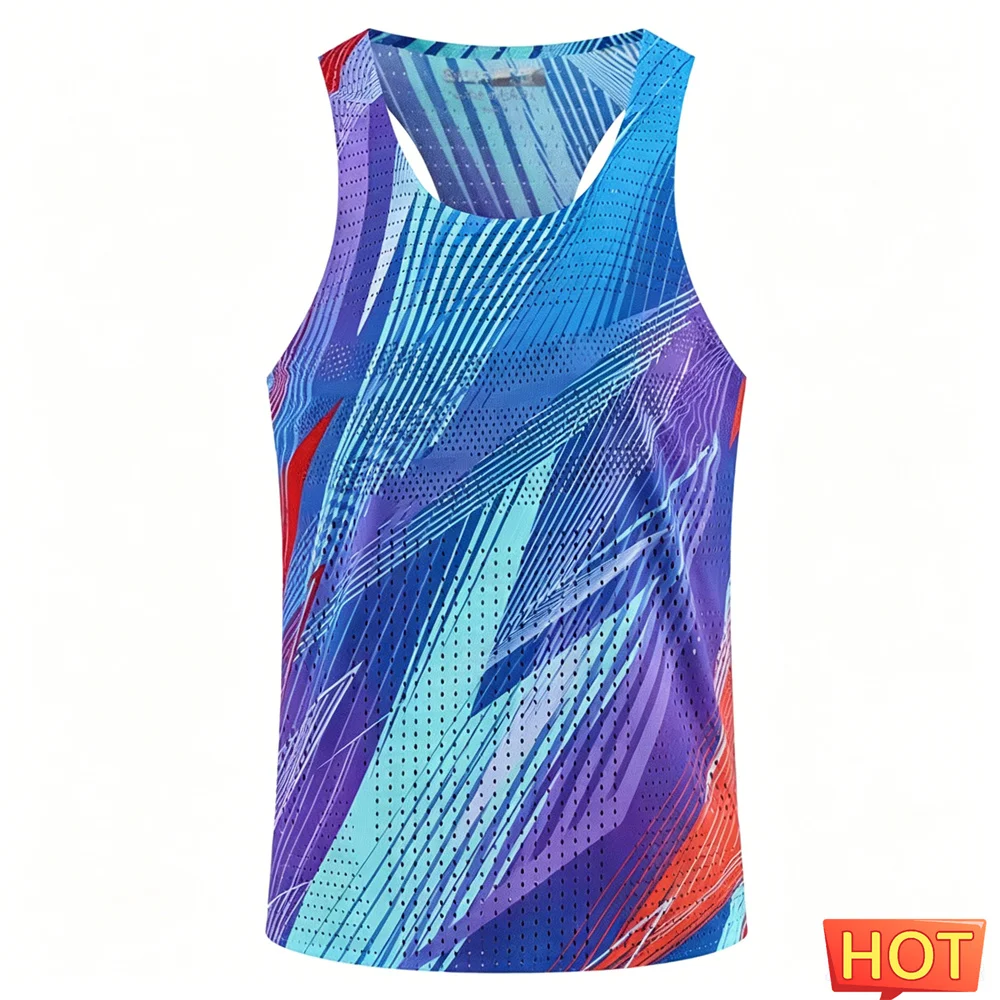 Summer Quick Dry Gym Clothing Mens Mesh Sports Tank Tops Bodybuilding Sleeveless T Shirt Fitness Stringer Tank top Running Vest