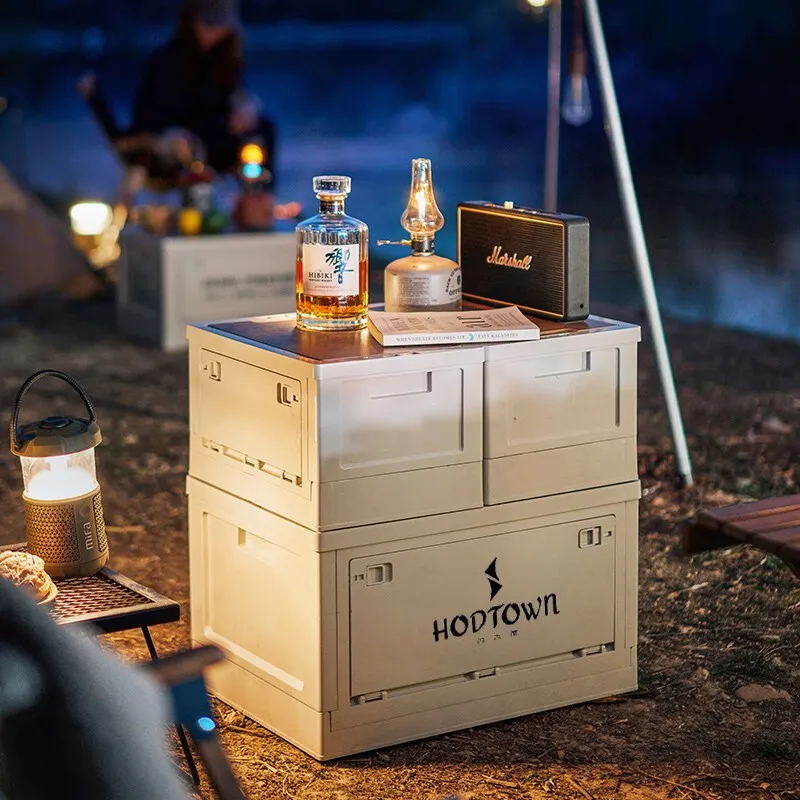 

Ultimate Outdoor Camping and Barbecue Storage Box - Portable and Foldable Solution for All Your Adventure Needs