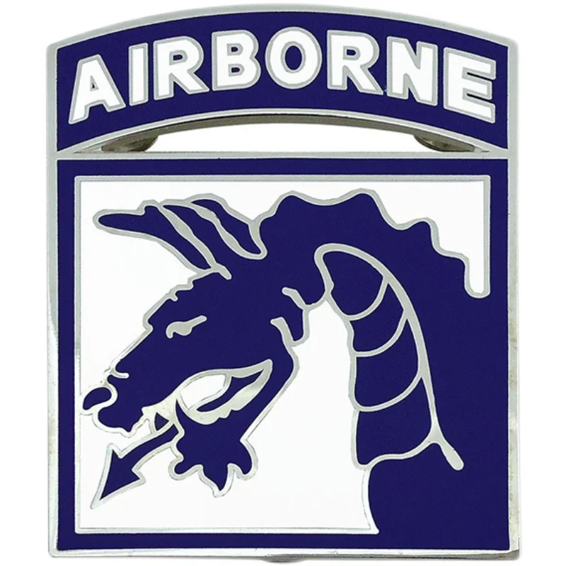 Military Style Airborne Commemorative Badge Blue Dragon Head Emblem Pin Metal Brooch for Military Enthusiasts Collectors