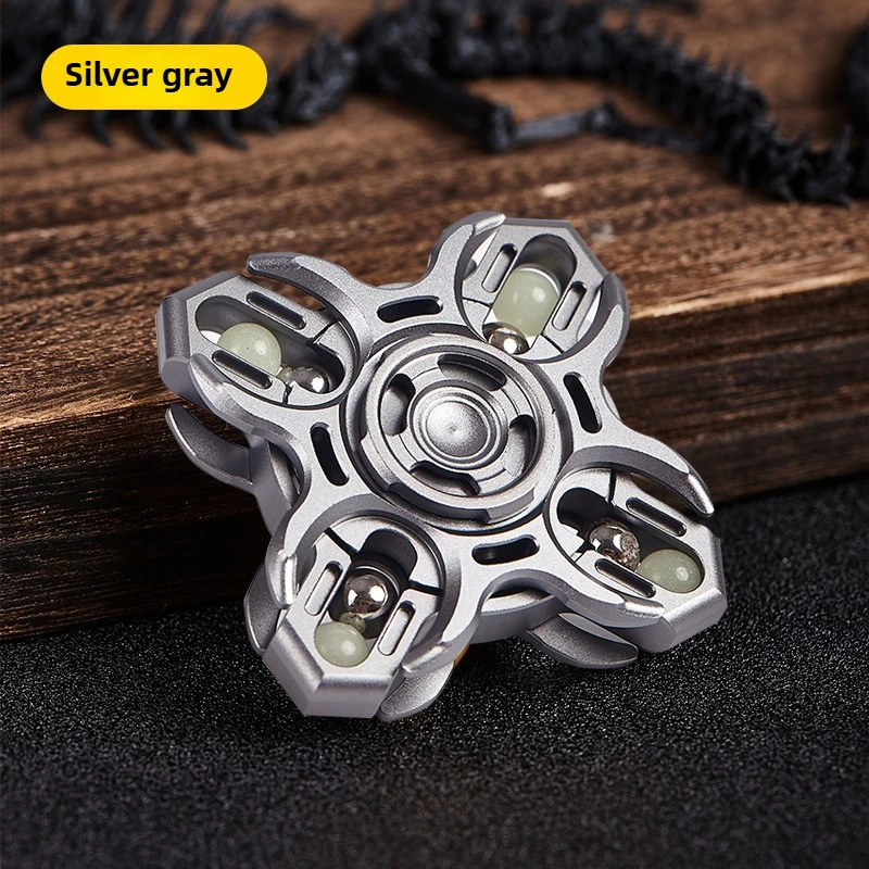God Realm EDC Aluminiumlegierungsgestänge 4-seitiges mechanisches Metall-Fidget-Spinner-Dekompressionsspielzeug