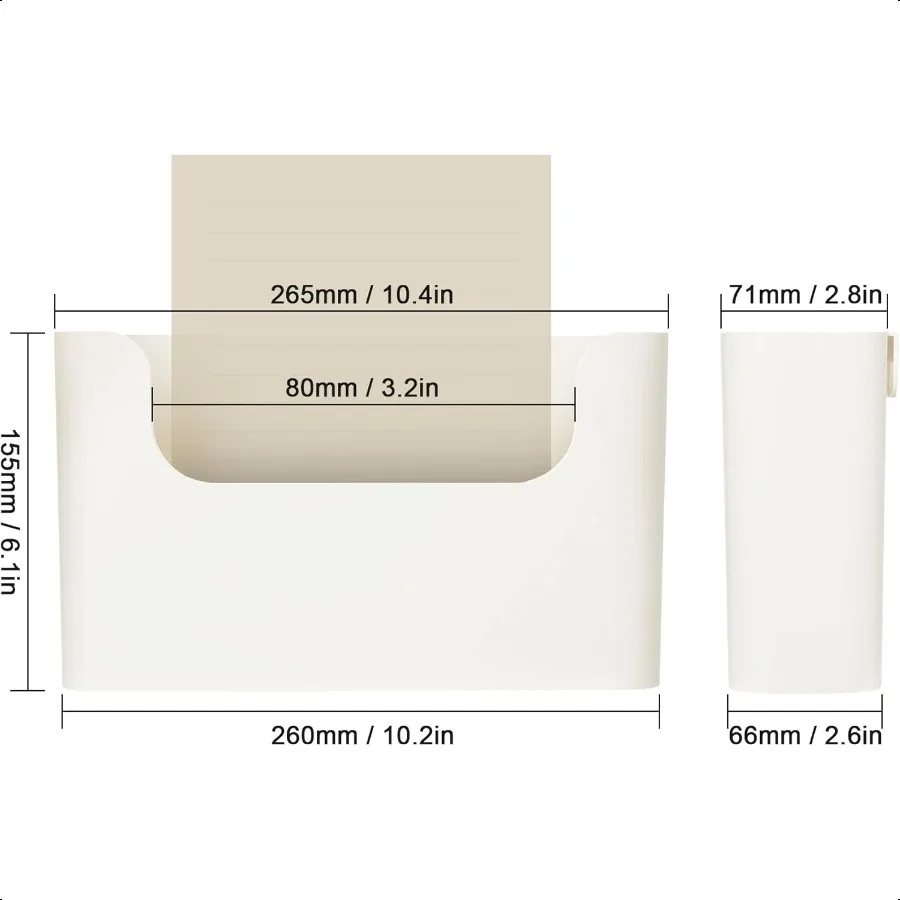 YOHOM Держатель для файлов без сверления Настенный органайзер для журналов Клейкое крепление на дверь с одним карманом Белый 1 (БЕЛЫЙ 1 шт.)