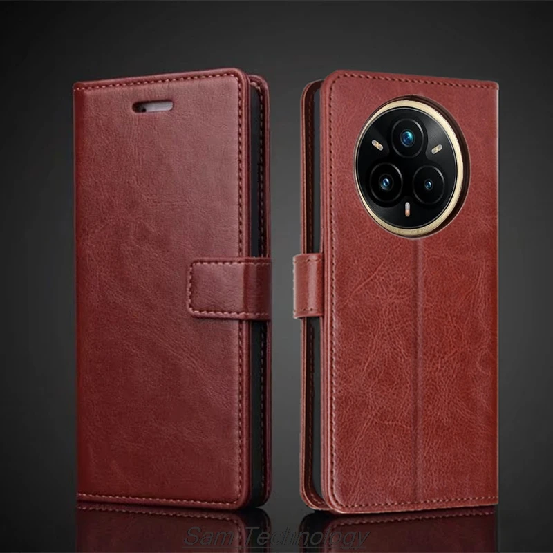 

Card Holder Cover Case for OPPO Realme 14 Pro plus / Realme14 Pro+ Pu Leather Flip Cover Retro Wallet Phone Case Fundas Coque