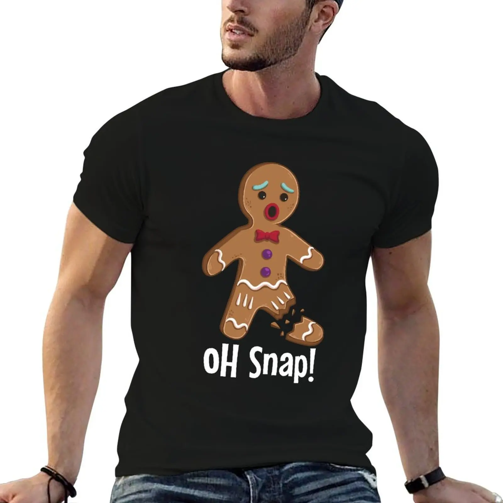 

Gingerbread Man Oh Snap Snapped Leg Funny Christmas T-Shirt funny t shirts man essential t shirt t shirt man designer T-shirt
