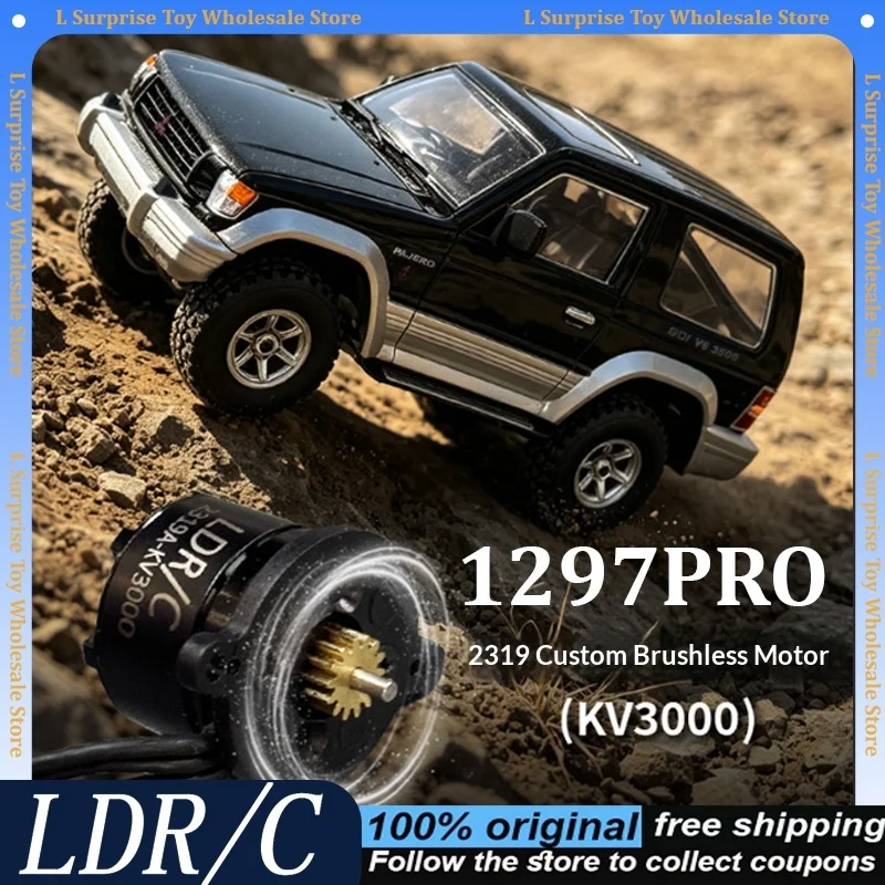 LDRC LD1297PRO RC Crawler 1/14 Scale 2.4G Mitsubishi Pajero Brushless Version Off‑Road Car Christmas and Halloween Gift 4WD