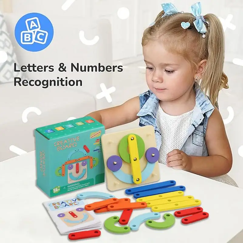 

Wooden Letter Number Construction Puzzle Educational Stacking Blocks Toy Set Fine Motor Skills Early Learning Educational