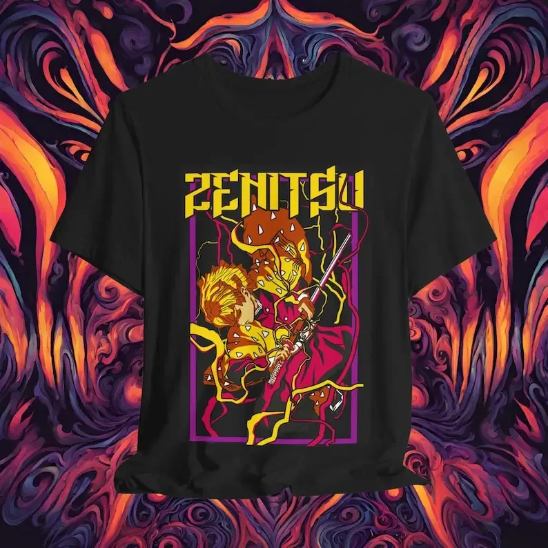 ZENITSU AGATSUMA T-Shirt, Demon slayer Shirt, Anime Shirt, Anime Unisex T-Shirt, Aesthetic Anime T-Shirt, Tees, for Gift, for co