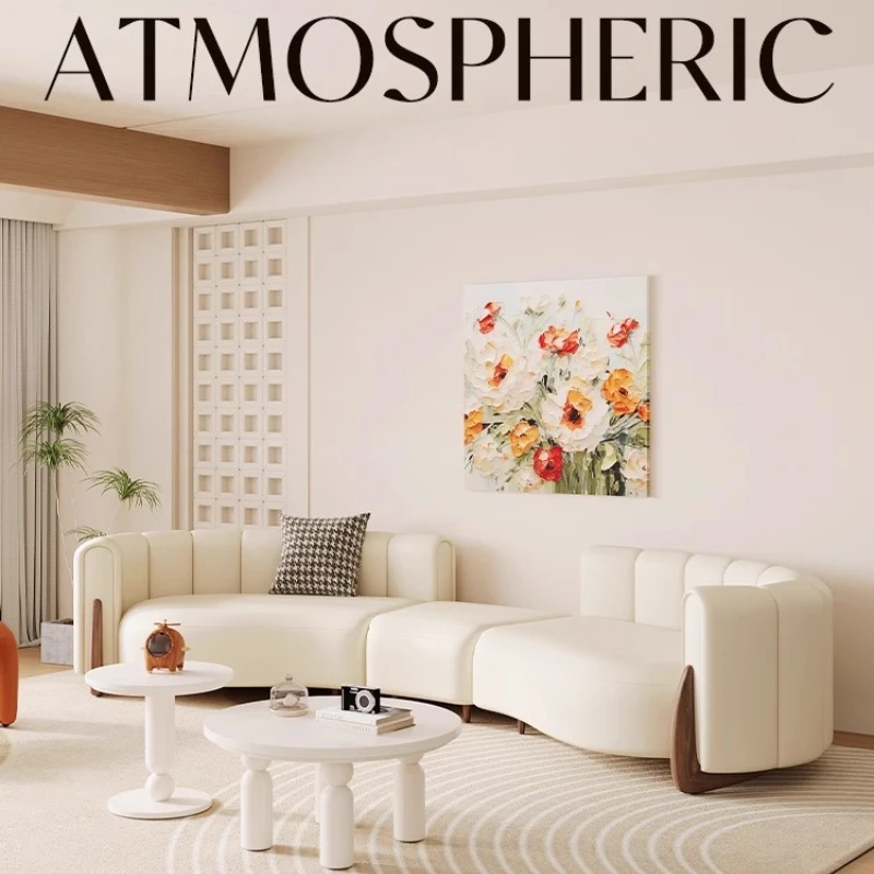 

Cream Wind Aesthetics Sofa Simple Modern Living Room Leisure Designer Decor Trendy Sofas Gaming Romantic Muebles Salon Furniture