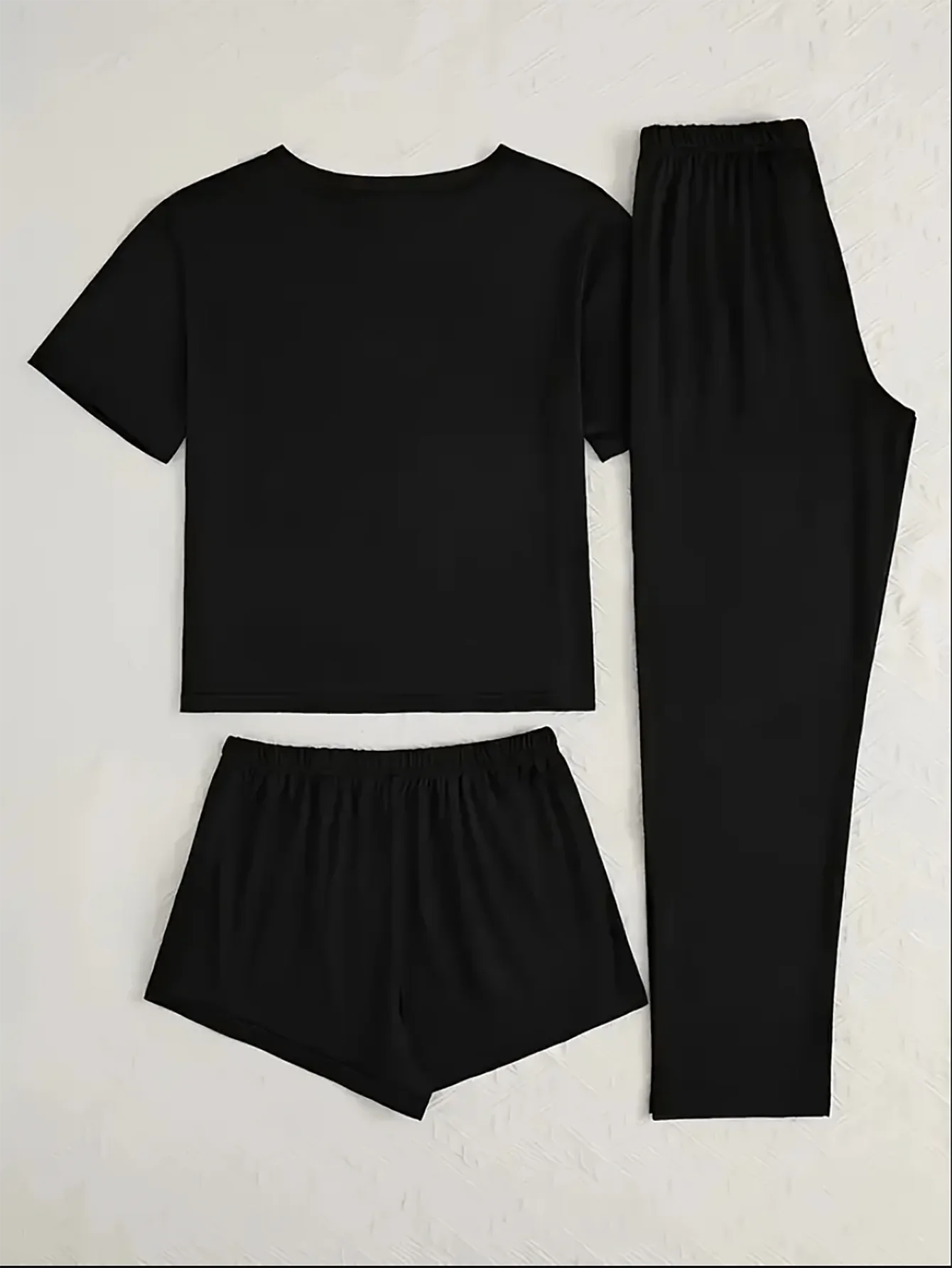 Disney 3 set di pigiami da donna stampati Stitch, compresi top a maniche corte, pantaloncini e pantaloni lunghi.