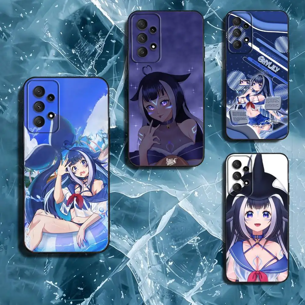 

S-Shylily Vshojo V-Vtuber Phone Case For Samsung Galaxy A13,A21s,A22,A31,A32,A52,A53,A71,A80,Soft Black Shell
