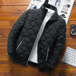 Casual Autumn Winter Jacket Men Bomber Jacket Thicken Men's Fashion Clothing Streetwear Cotton Padded Jacket Slim Fit Coat Male